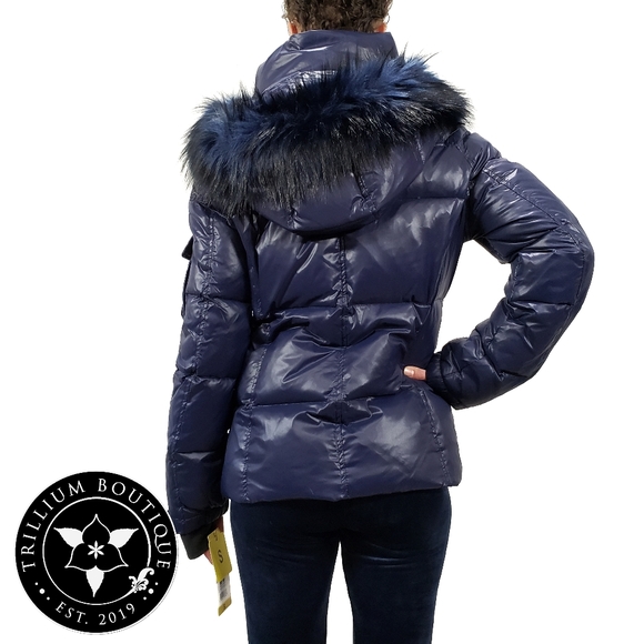 S13 Women's Kylie Down Faux Fur Trim Puffer Jacket - Picture 7 of 8